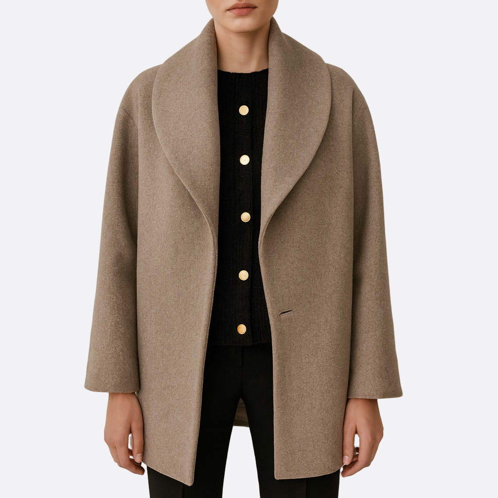 Damen - Wollmantel - Übergröße - Winter Style - Gemütlicher und eleganter Überwurf für kalte Tage