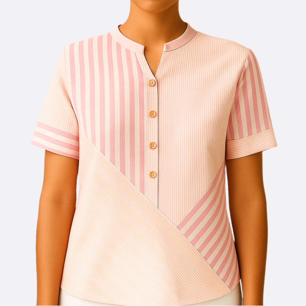 Damen - Bequeme Bluse - Weicher Stoff - Lockere Passform - Komfortable Mode für jeden Tag