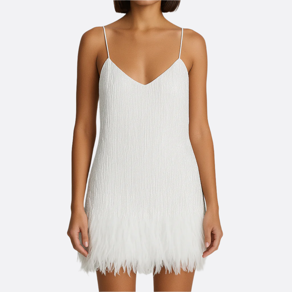 Damen - Cocktailkleid - Weicher Stoff - Paillettenbesetzte Abendgarderobe - Perfekt für Partys und besondere Anlässe
