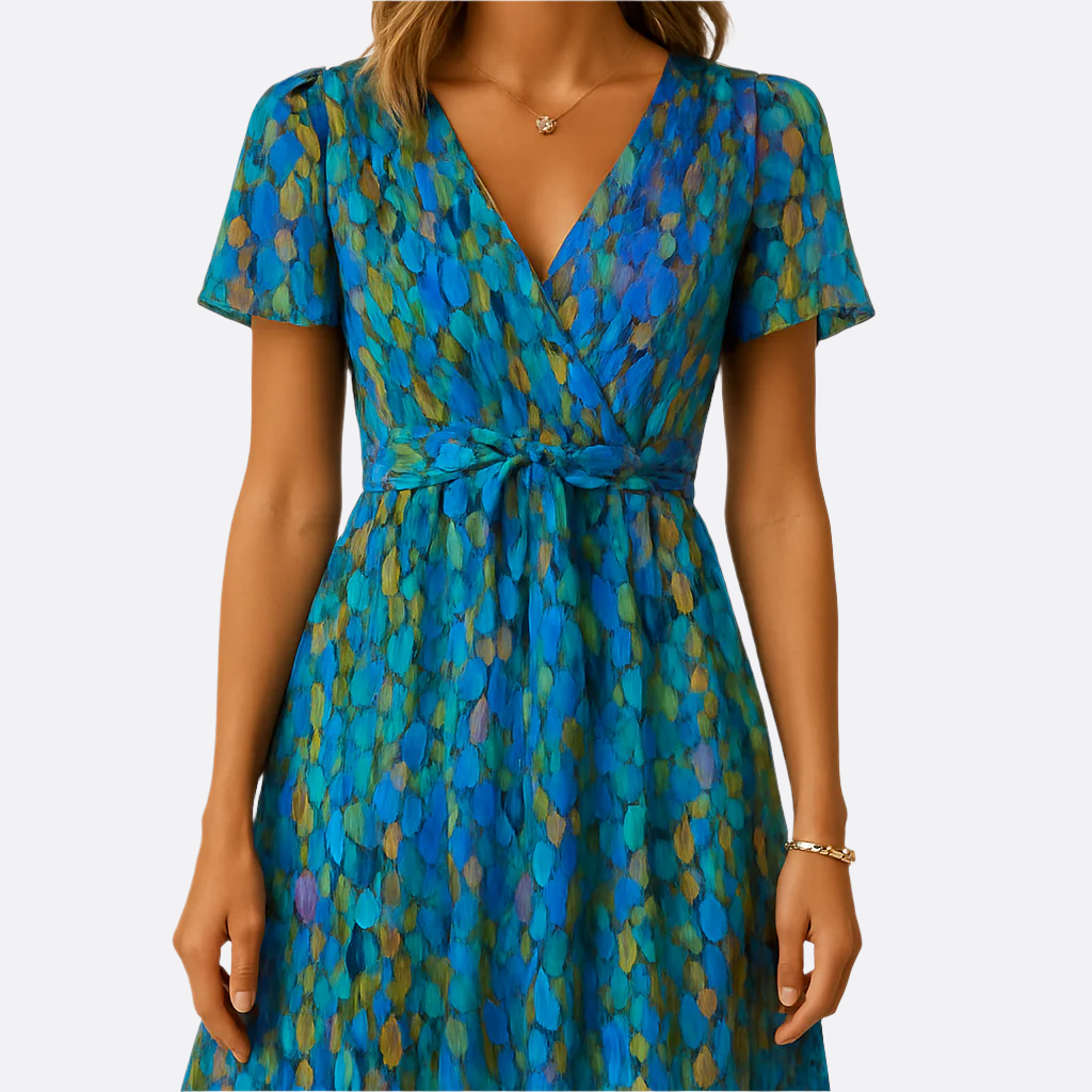 Damen - Elegantes Sommerkleid - Leichter, Atmungsaktiver Chiffon Stoff - Ideal für Warme Tage