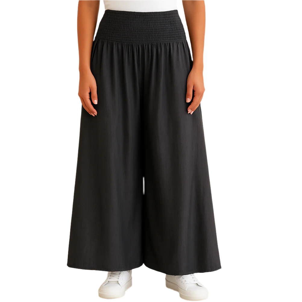 Damen - Hose - Polyester - Bequemem Gummibund - Vielseitig und Stilvoll für Jeden Tag - Komfort und Eleganz