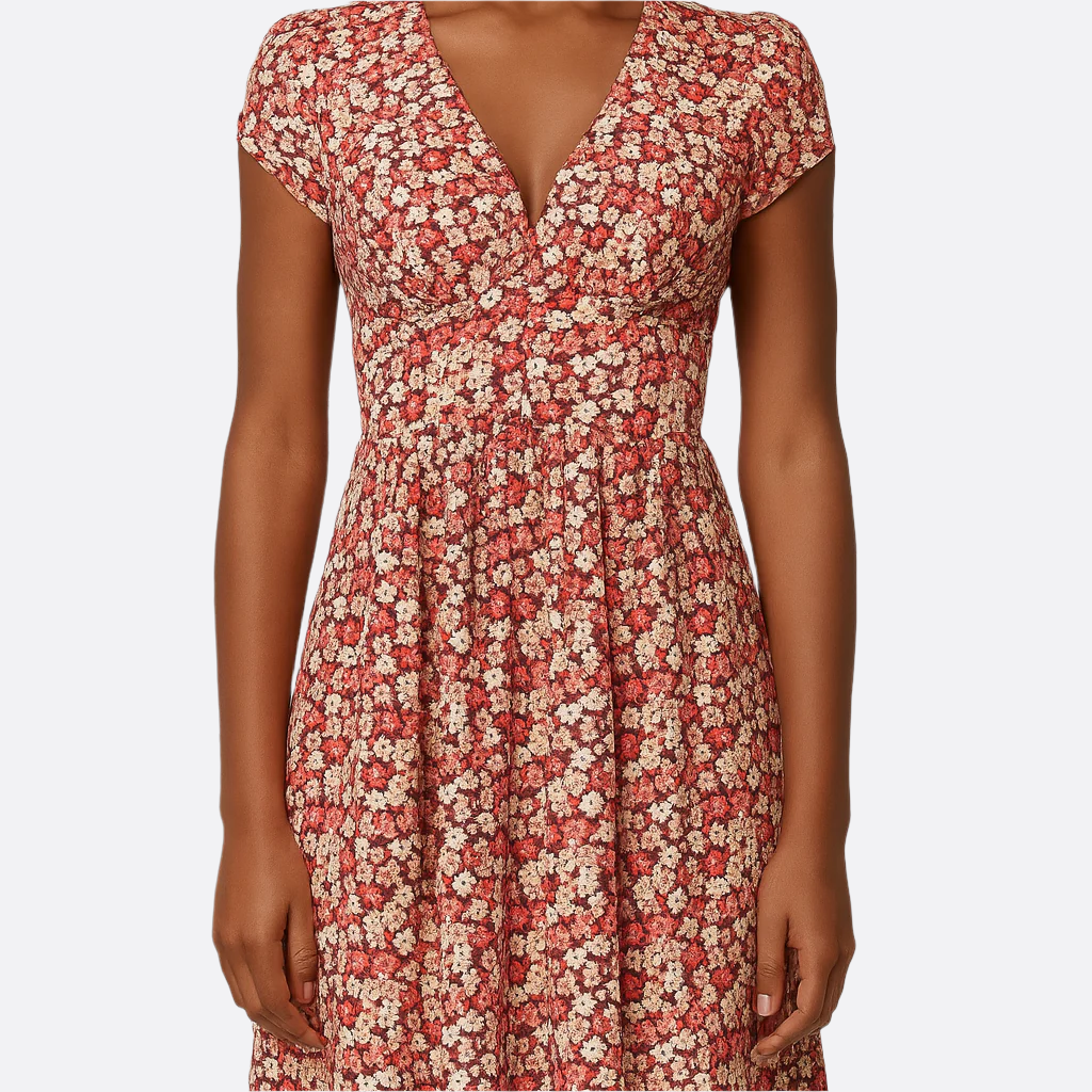 Damen - Midikleid mit Knopfleiste - Hochwertiger Stoff - Schick und bequem für den Alltag - Perfekter Alltagslook