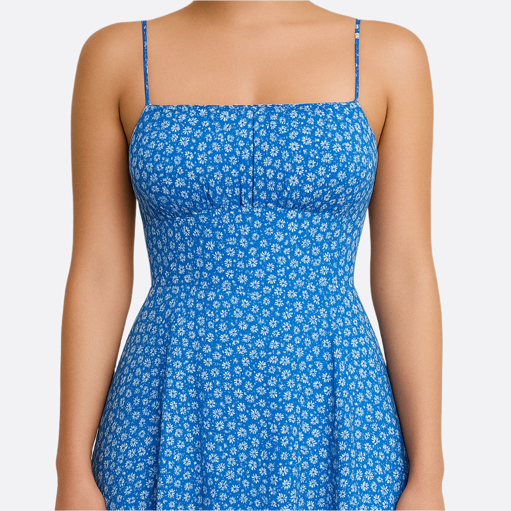 Damen - Sommerkleid - Leichte Baumwolle - Ideal für entspannte Sommerausflüge