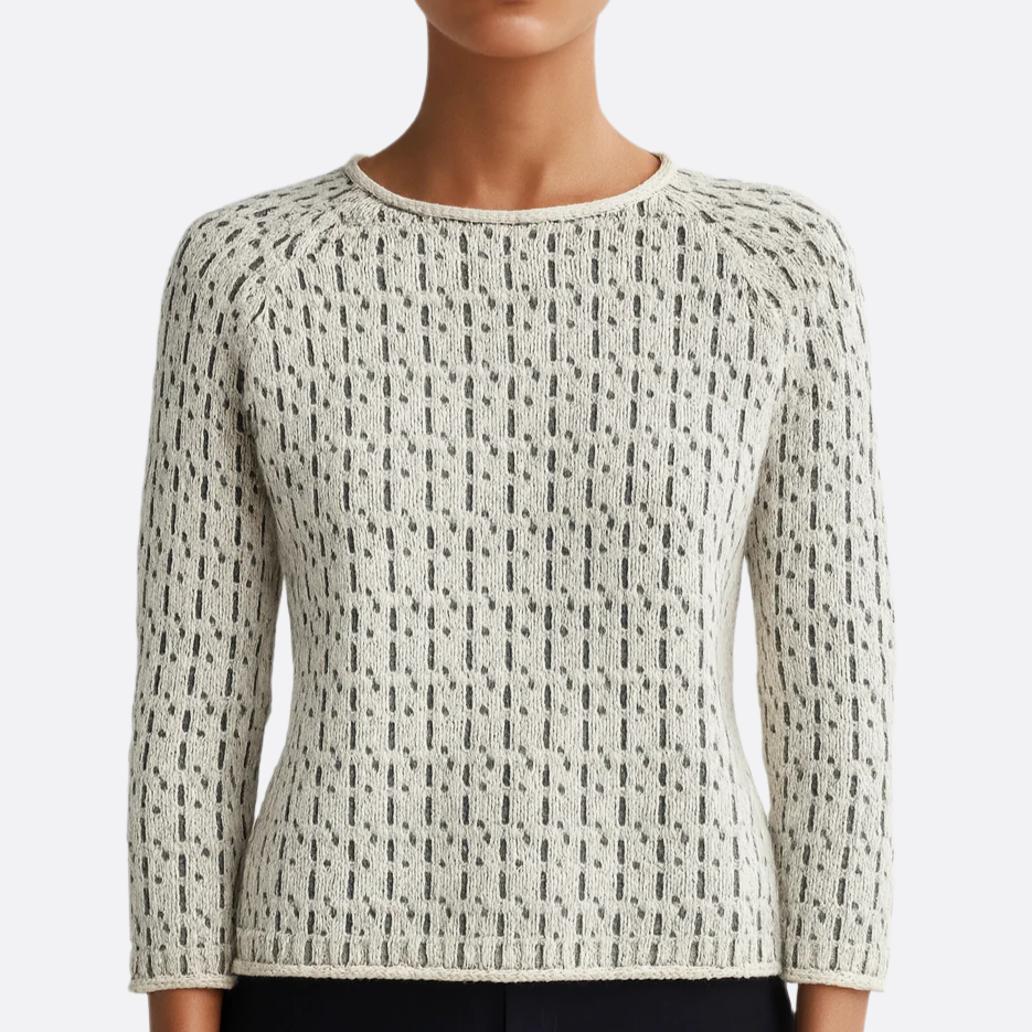 Damen - Strickpullover - Hochwertigem Material - Eleganter Grauer Langarmpullover - Stilvoll und bequem