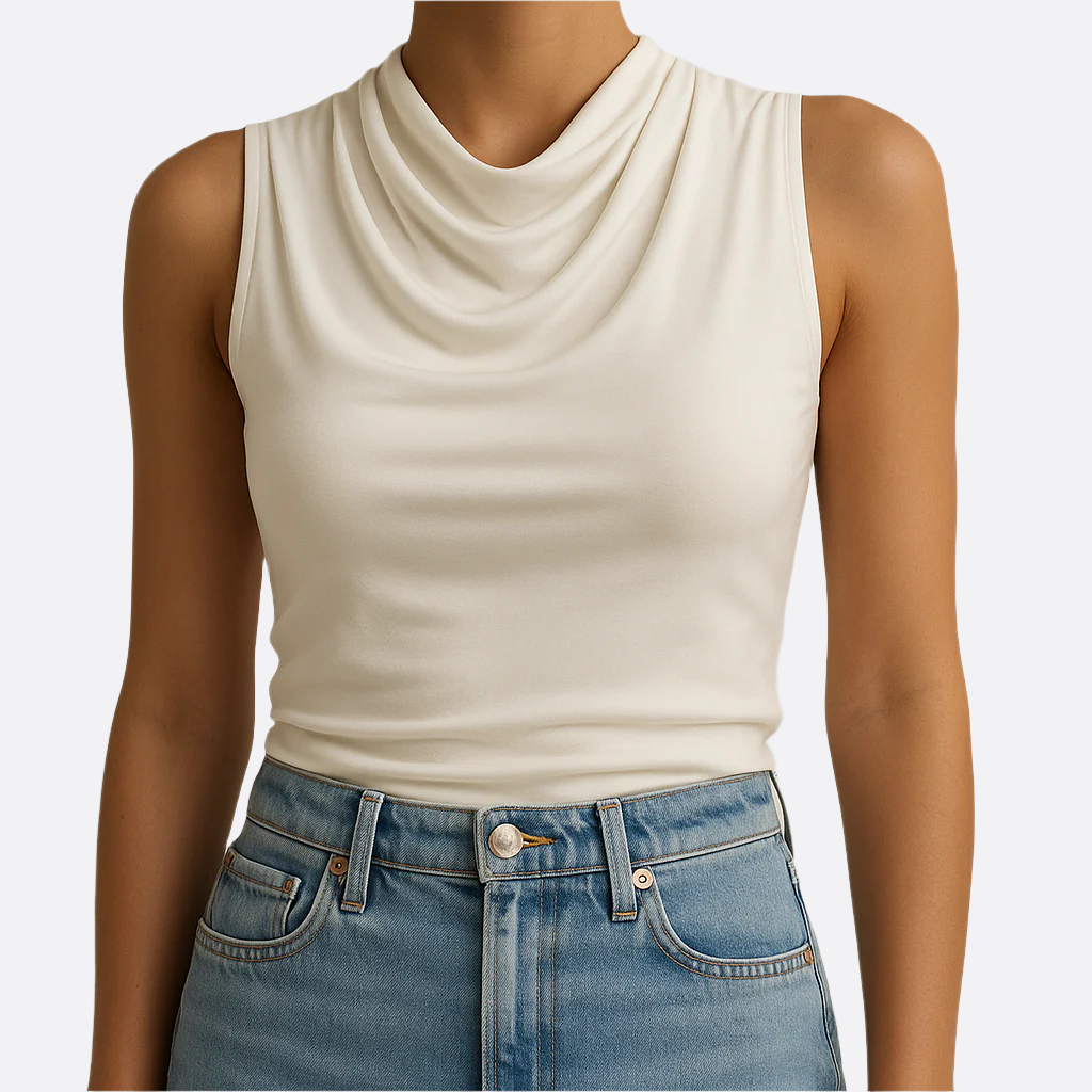 Damen - Ärmellose Sommerbluse - Weicher und dehnbarer Stoff - Stilvolles Design - Lässige Mode für warme Tage