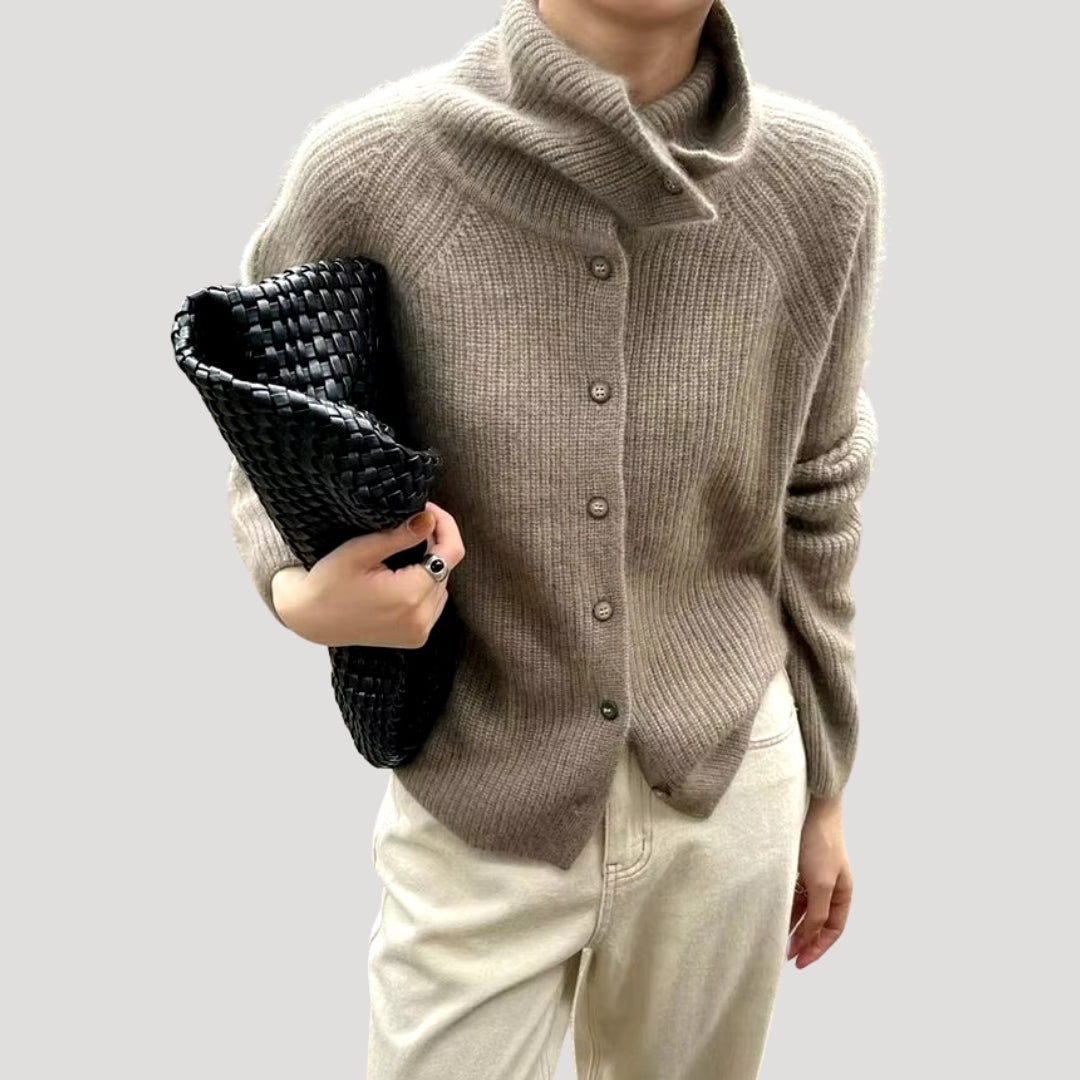 Damen - Grobstrick Strickjacke - Bequemer und Stilvoller Look - Ideale Wahl für Gemütlichkeit