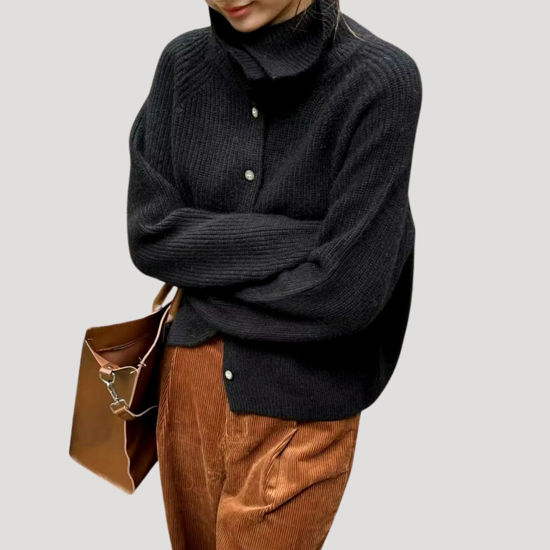 Damen - Grobstrick Strickjacke - Bequemer und Stilvoller Look - Ideale Wahl für Gemütlichkeit