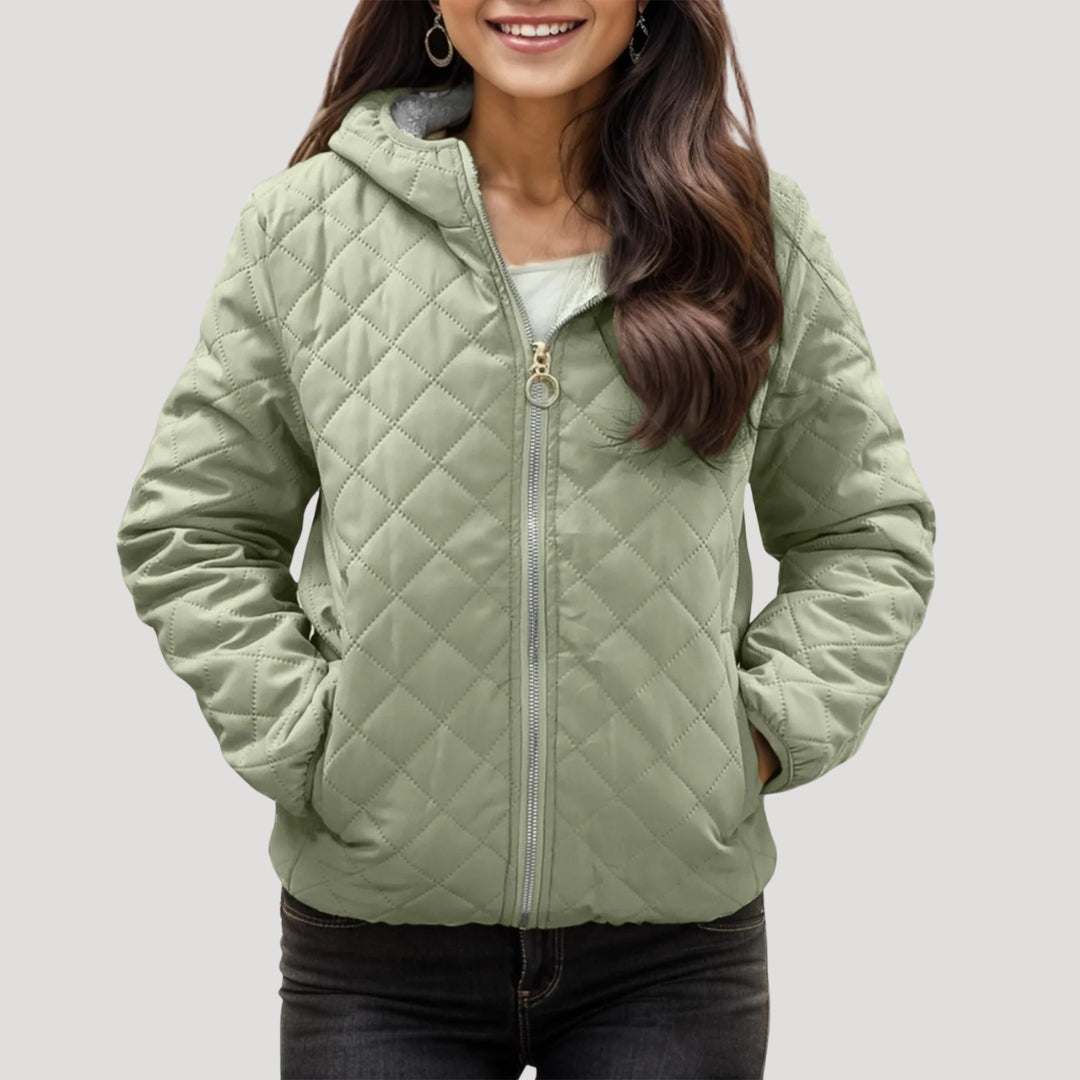 Damen - Stylische Pufferjacke - Gesteppte Kapuzenjacke für kalte Tage - Bequeme und warme Winterjacke