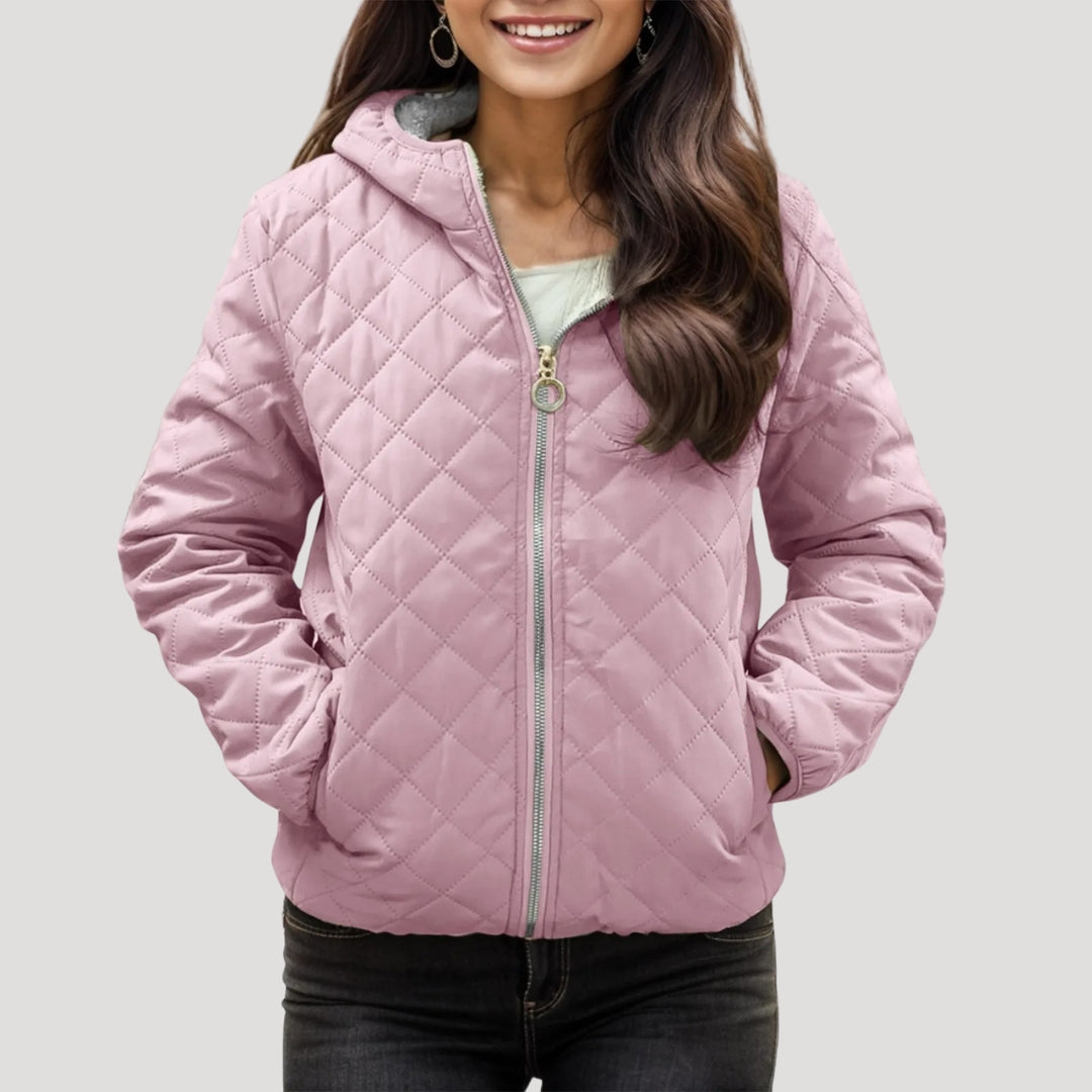 Damen - Stylische Pufferjacke - Gesteppte Kapuzenjacke für kalte Tage - Bequeme und warme Winterjacke