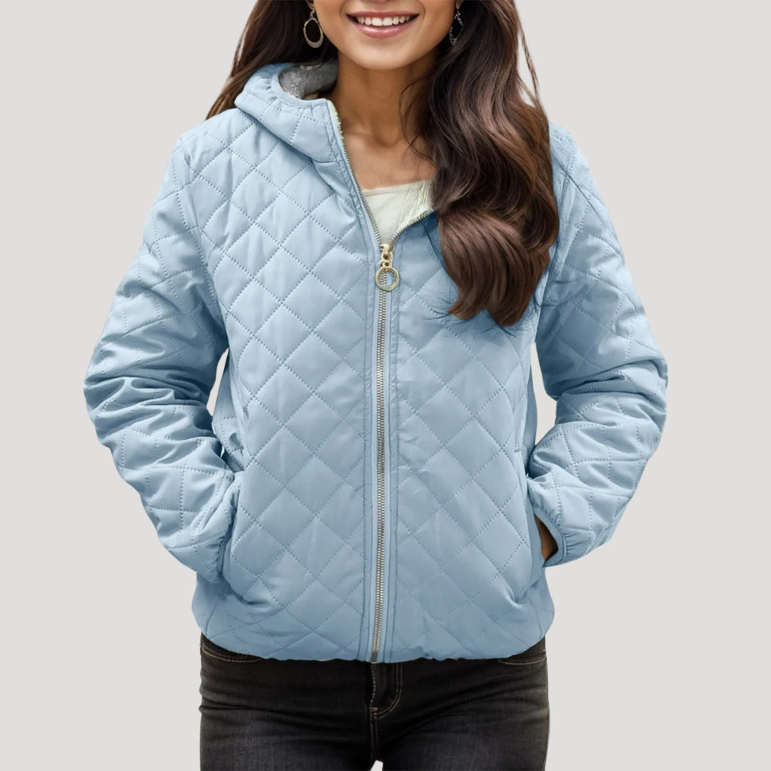 Damen - Stylische Pufferjacke - Gesteppte Kapuzenjacke für kalte Tage - Bequeme und warme Winterjacke