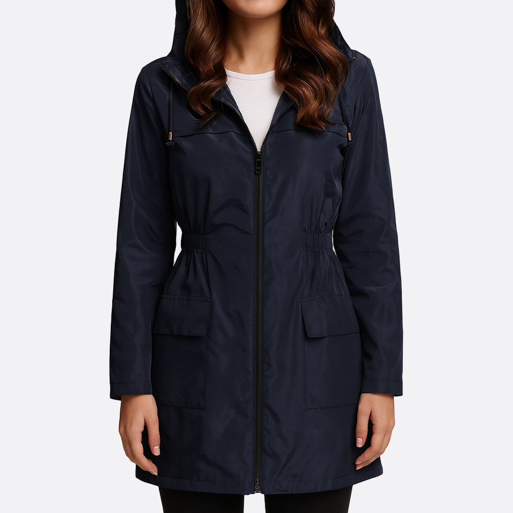 Damen - Windbreaker Jacke mit Kapuze - Wasserdicht & Atmungsaktiv - Ideal für Outdoor-Aktivitäten