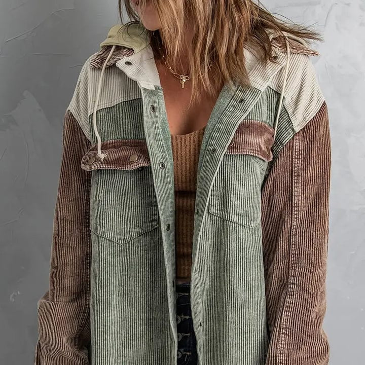 Damen - Kapuzenjacke - Knopfleiste - Schmale Passform - Modische Übergangsjacke für jeden Anlass