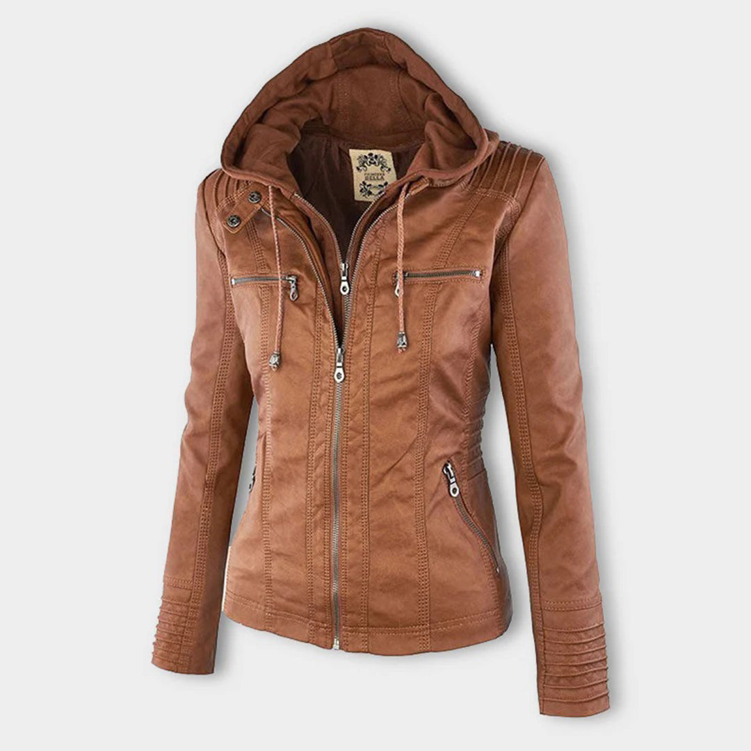 Damen - Leichte Lederjacke - PU Leder - Stilvoll & Komfortabel - Perfekt für Jeden Anlass