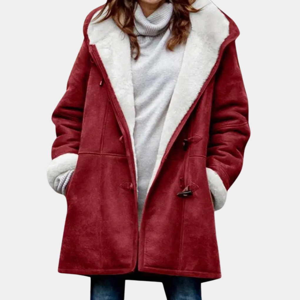 Damen - Langer Wintermantel - Hochwertigem Material - Stilvolle Oberbekleidung - Perfekt für kalte Tage