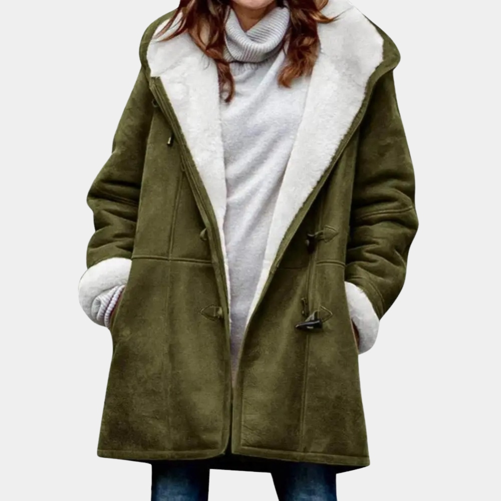 Damen - Langer Wintermantel - Hochwertigem Material - Stilvolle Oberbekleidung - Perfekt für kalte Tage