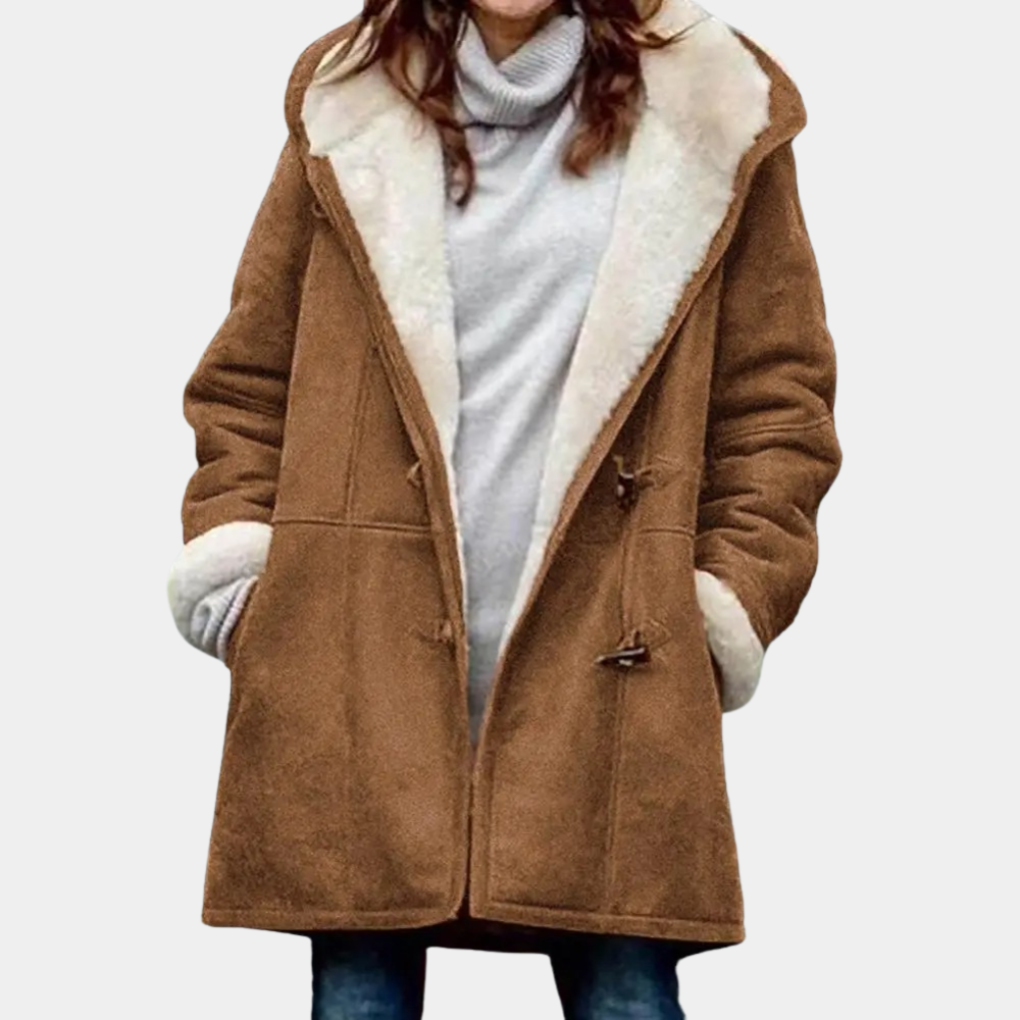 Damen - Langer Wintermantel - Hochwertigem Material - Stilvolle Oberbekleidung - Perfekt für kalte Tage