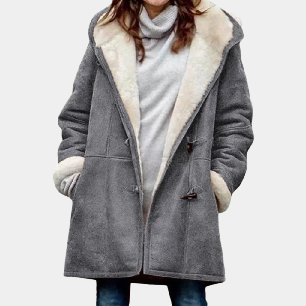 Damen - Langer Wintermantel - Hochwertigem Material - Stilvolle Oberbekleidung - Perfekt für kalte Tage