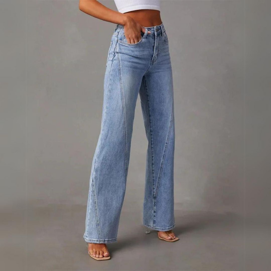 Damen - Jeans - Denim - Weit geschnittene - Hohe Taille für stilvollen Komfort - Perfekte Passform für jeden Anlass