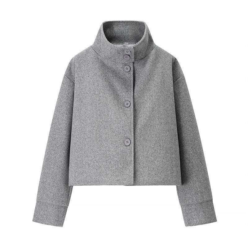 Damen - Stylische Kurzjacke - Hohem Kragen - Perfekt für jeden Anlass - Trendy und Bequem