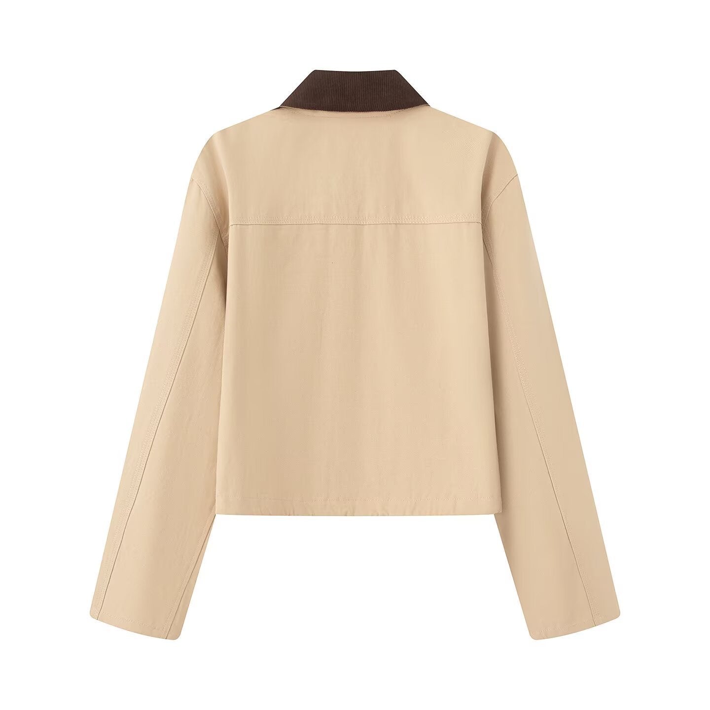 Damen - Freizeitjacke - Kontrastkragen - Praktischen Taschen - Stilvolle und bequeme Alltagsjacke