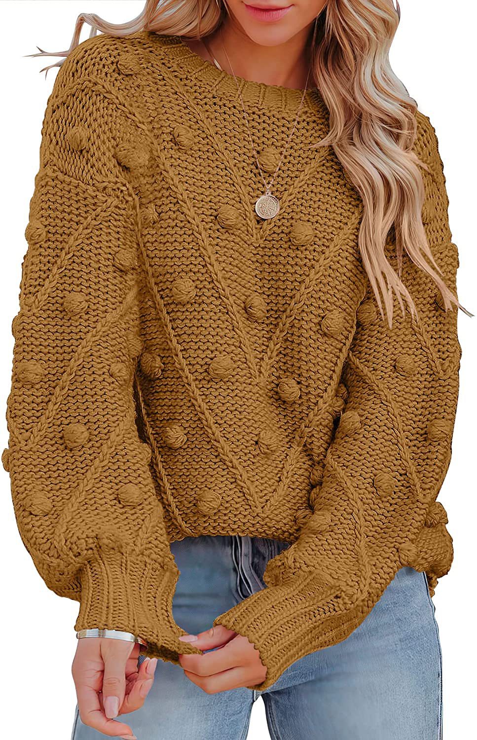 Damen - Strickpullover - Stylisches 3D-Muster - Modischer Pullover für jede Jahreszeit