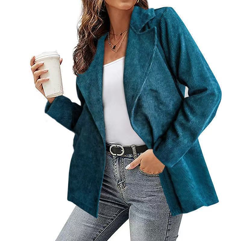 Damen - Cord Blazer - Lässiger Stil - Bequemer und eleganter Look für jede Gelegenheit