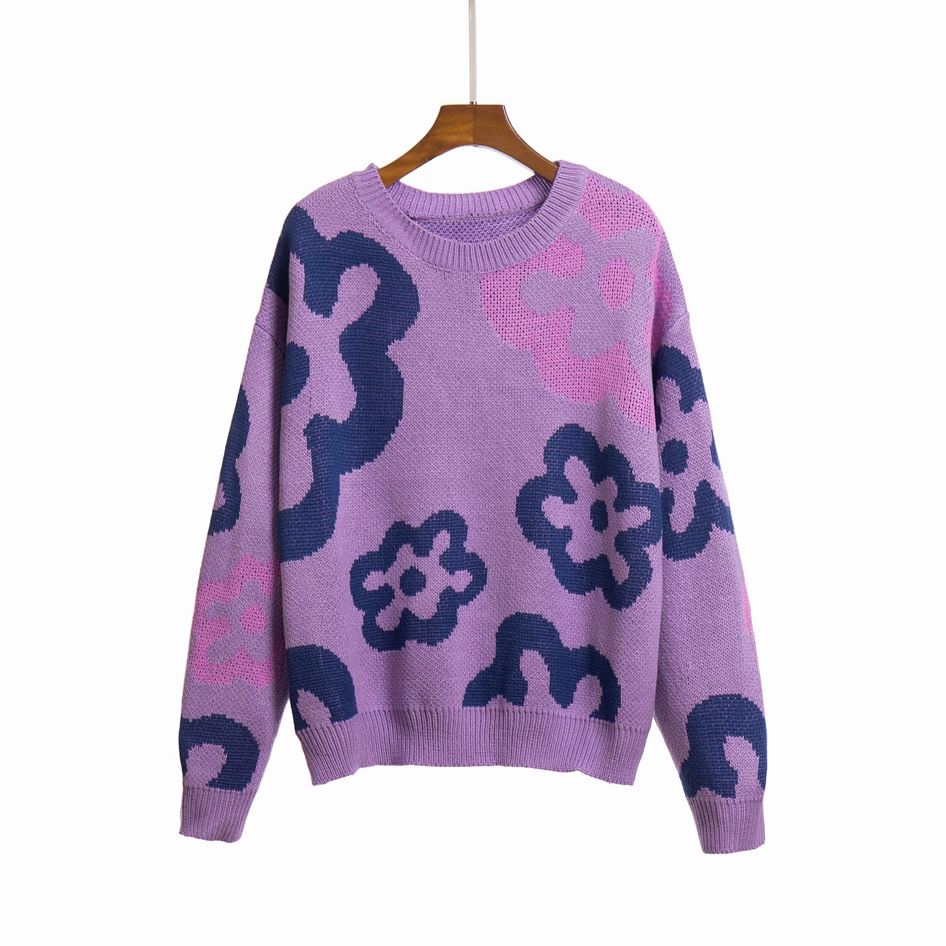 Damen - Sweatshirt - Baumwollmaterial - Florales Muster - Bequemes Design für jeden Tag