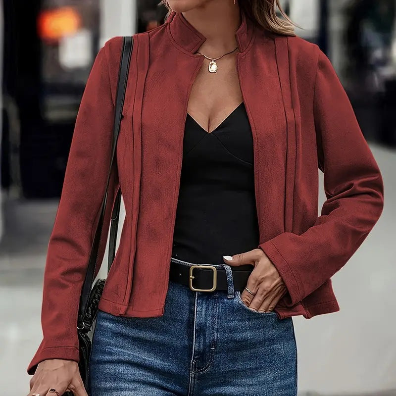 Damen - Kurze Jacke - Wollmischung - Modisch und Bequem für jeden Anlass