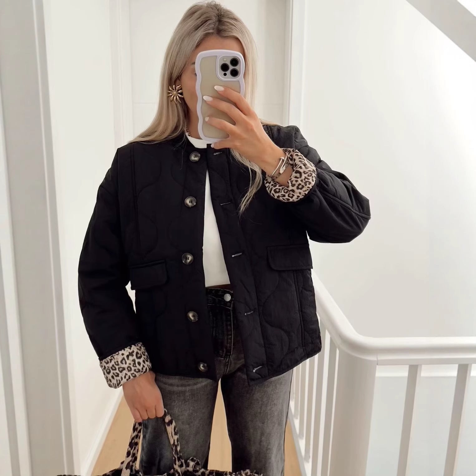 Damen - Übergroße Steppjacke - Bequem und Stylisch - Perfekt für Freizeitaktivitäten