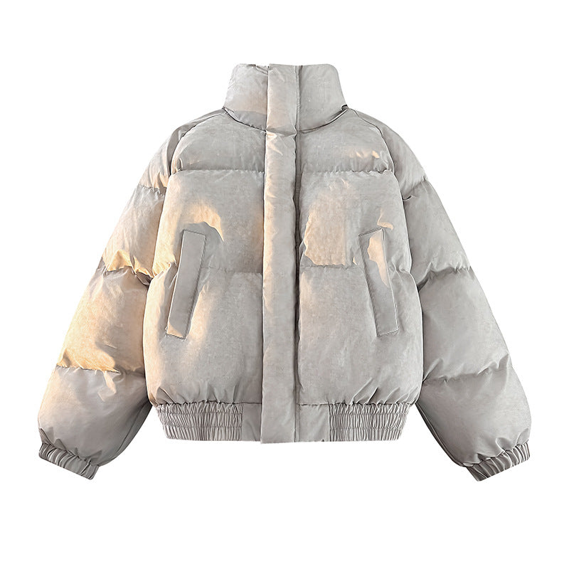 Damen - Stylische Daunenjacke - Hoher Kragen - Bequem und Trendy für die kalte Jahreszeit