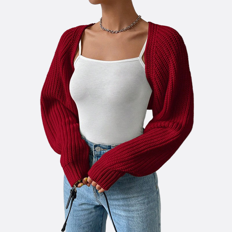 Damen - Lässige Strickjacke - Rippstrick - Bequemer Stil für jeden Anlass