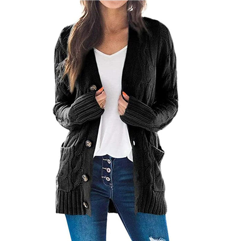 Damen - Strickjacke - Lockere Passform - Wollmischung - Bequeme und stilvolle Oberbekleidung