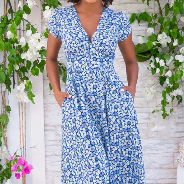 Damen - Midikleid mit Knopfleiste - Hochwertiger Stoff - Schick und bequem für den Alltag - Perfekter Alltagslook