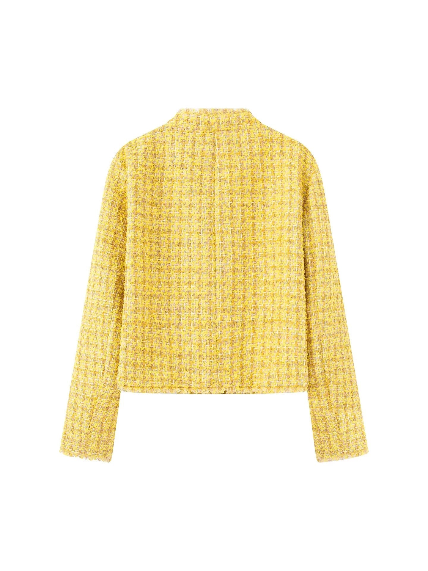 Damen - Stilvolle Kurze Jacke - Strukturierter Tweed - Elegante Übergangs für jeden Anlass