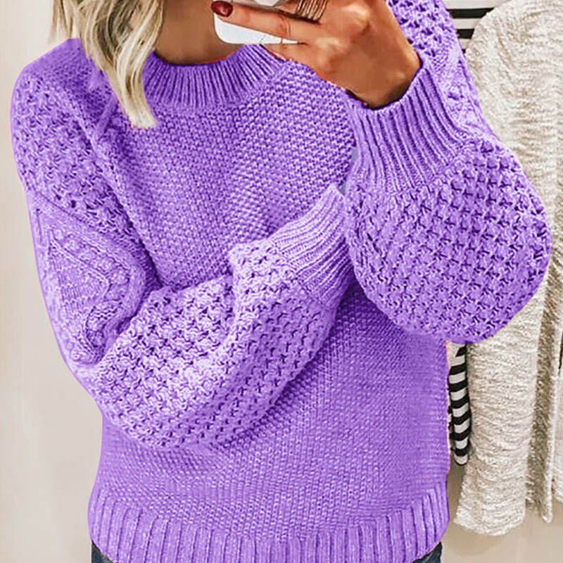 Damen - Strickpullover - Weichem Material - Lange Ärmel - Kuschelige Passform für gemütliche Tage
