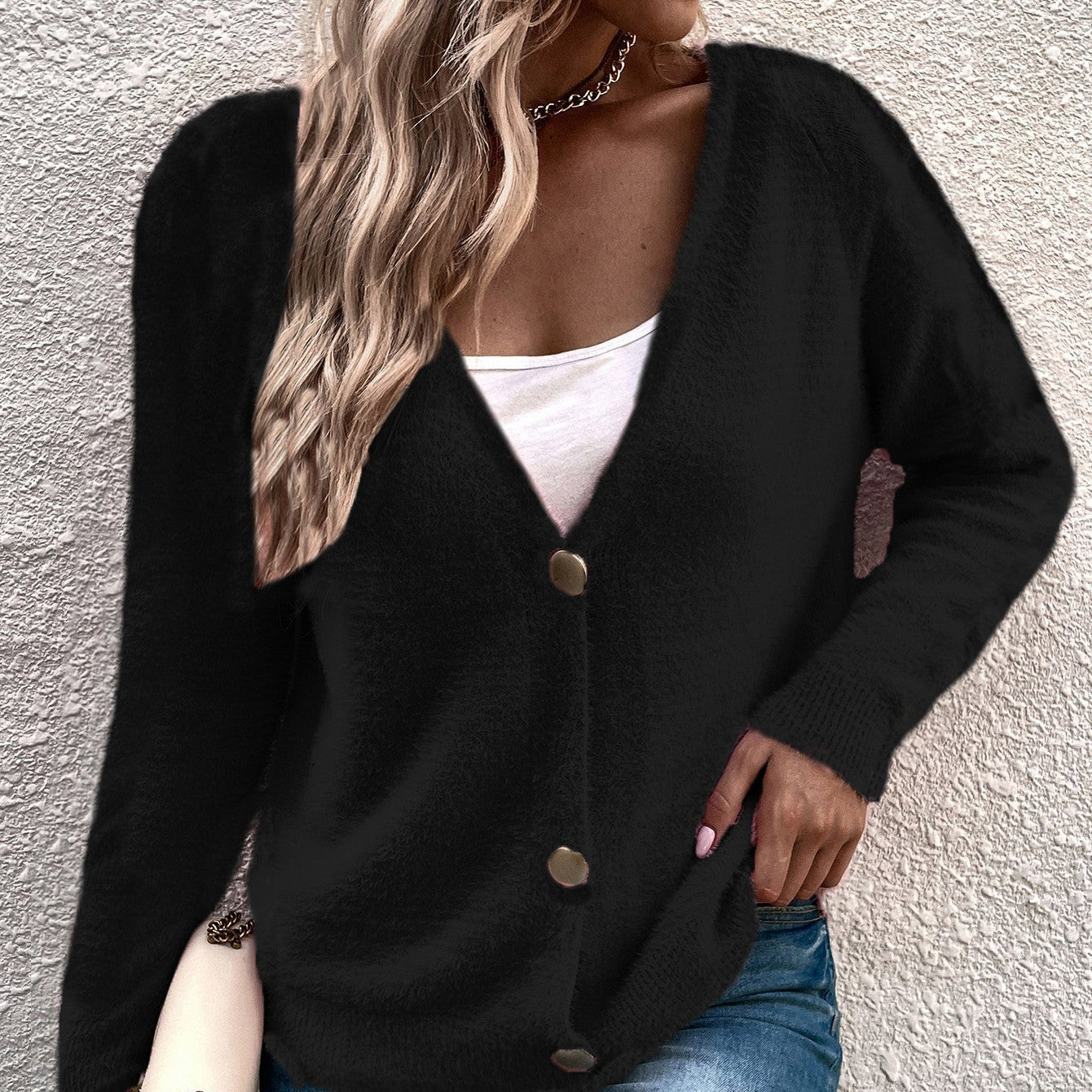 Damen - Weiche Strickjacke - Lässiger Stil für Komfort und Eleganz - Perfekt für jeden Anlass