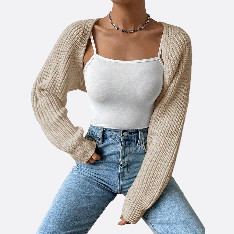 Damen - Lässige Strickjacke - Rippstrick - Bequemer Stil für jeden Anlass