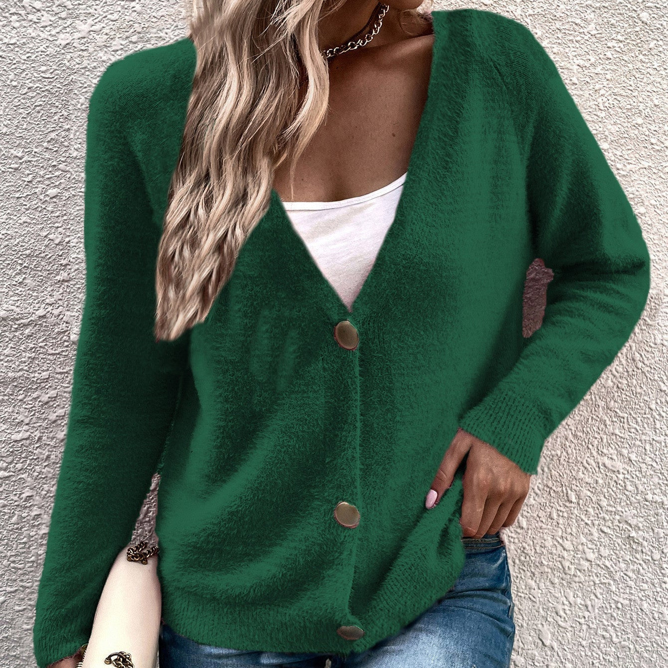 Damen - Weiche Strickjacke - Lässiger Stil für Komfort und Eleganz - Perfekt für jeden Anlass