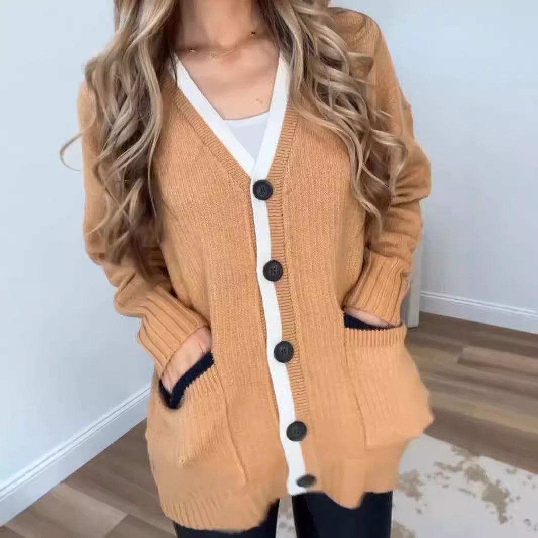 Damen - Kuschelige Strickjacke - Modernes Design mit Knöpfen - Stylische und Bequeme Strickmode