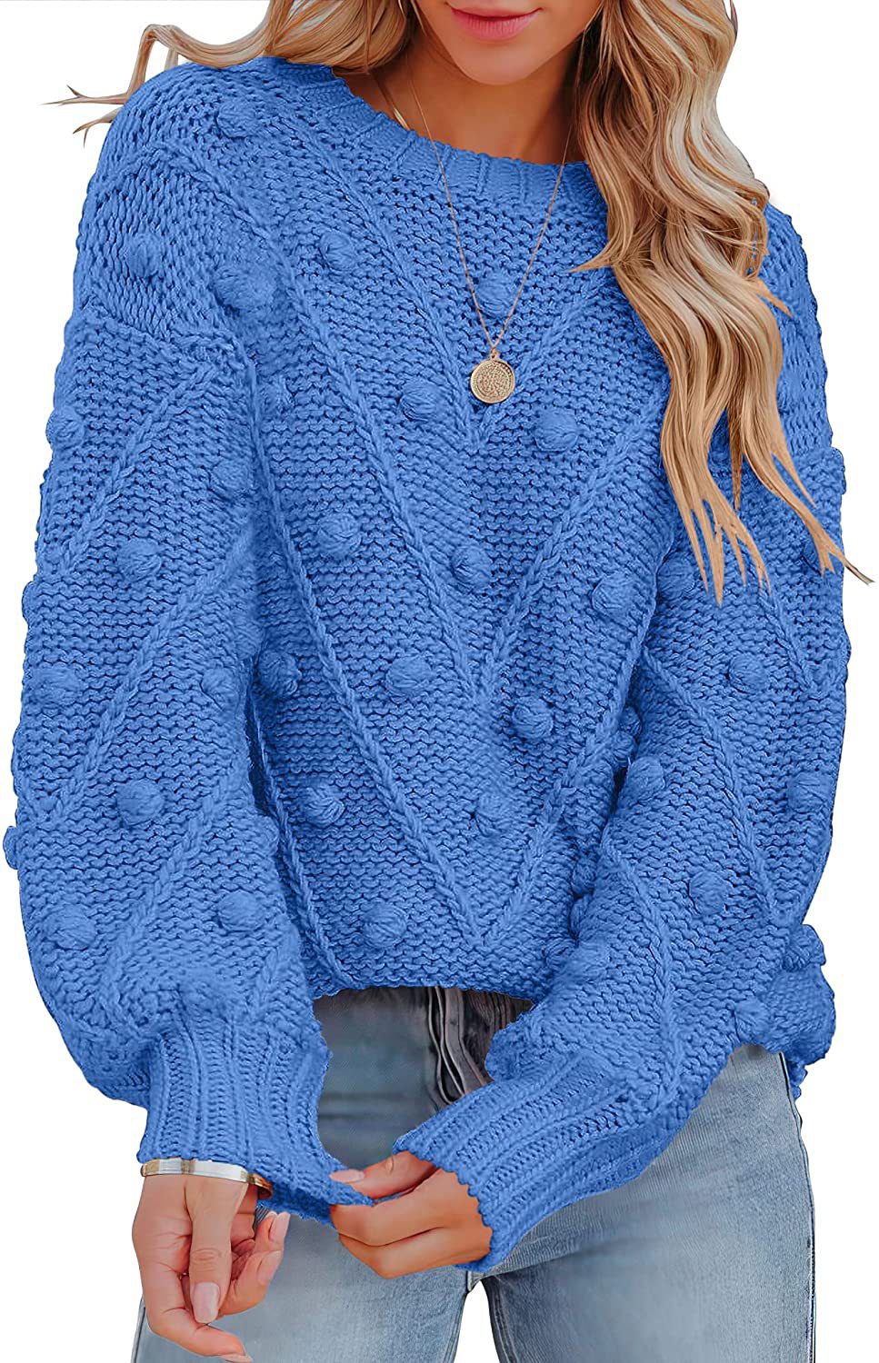Damen - Strickpullover - Stylisches 3D-Muster - Modischer Pullover für jede Jahreszeit
