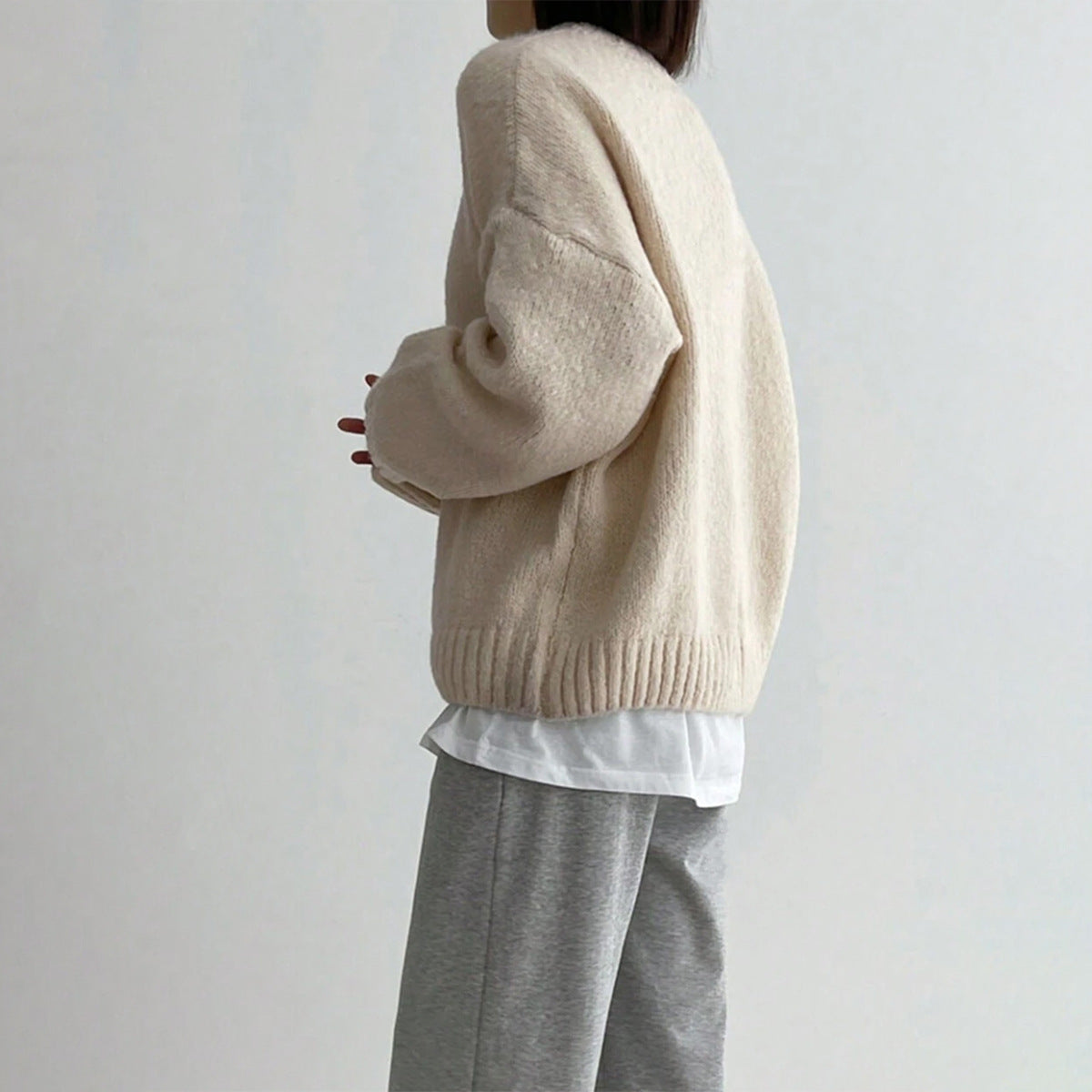 Damen - Oversized Strickpullover - Rundhalsausschnitt - Bequemer und modischer Look für jeden Anlass
