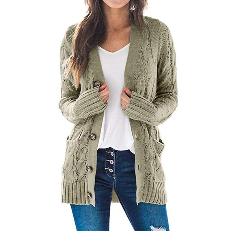 Damen - Strickjacke - Lockere Passform - Wollmischung - Bequeme und stilvolle Oberbekleidung