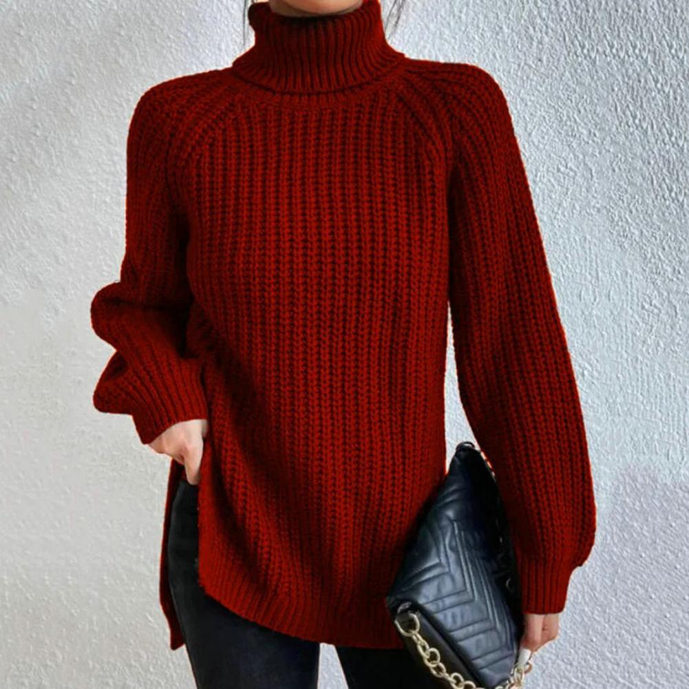 Damen - Kuscheliger Rollkragenpullover - Weiches Material - Winter Style für Gemütliche Tage