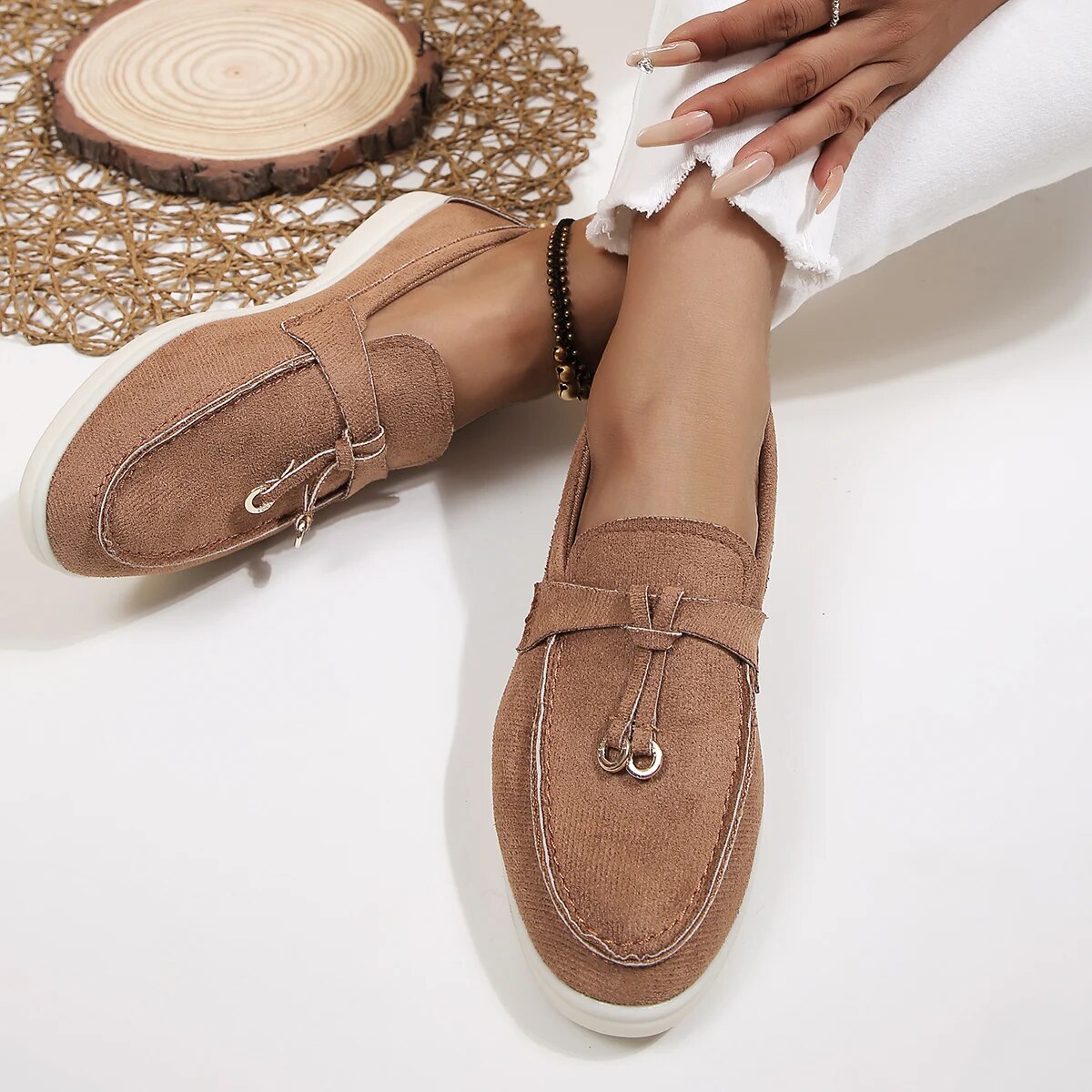 Damen - Bequeme Loafers - Strapazierfähige Materialien - Stilvoll und unterstützend