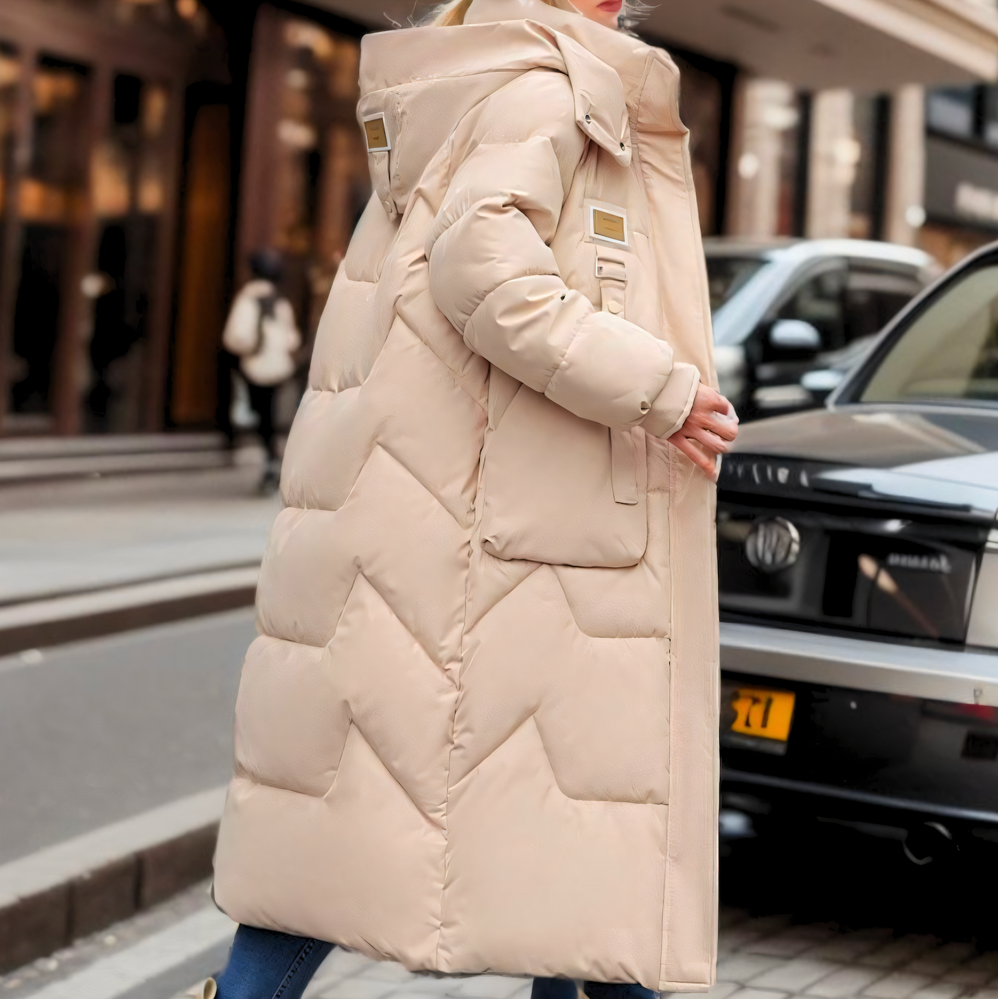 Damen - Wintermantel - Langer bauschiger - Warm & Stylisch - Perfekt für kalte Tage