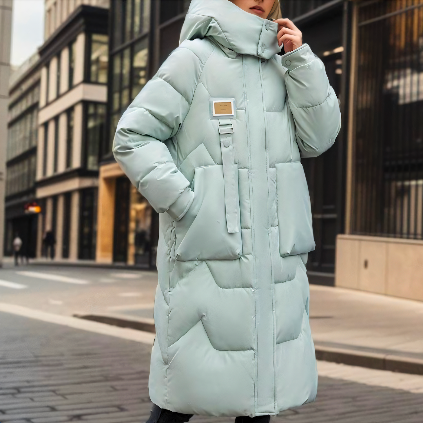 Damen - Wintermantel - Langer bauschiger - Warm & Stylisch - Perfekt für kalte Tage