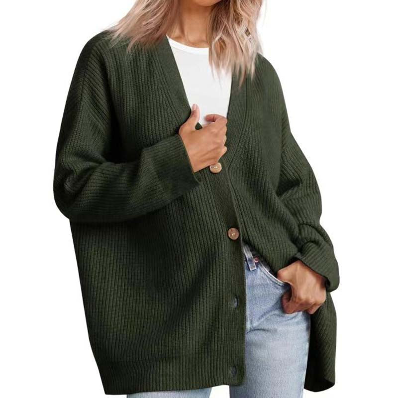 Damen - Lässige Strickjacke - Weiches Material - Trendy Herbststil für jeden Anlass