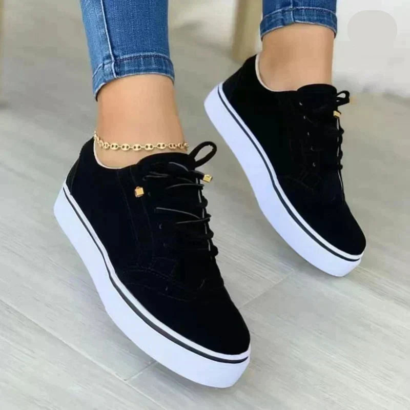Damen - Bequeme Laufschuhe - Leder - Leicht & Atmungsaktiv - Perfekt für Fitness und Alltag