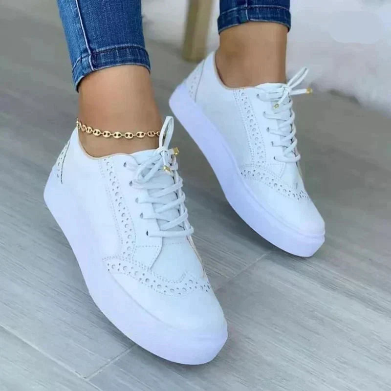 Damen - Bequeme Laufschuhe - Leder - Leicht & Atmungsaktiv - Perfekt für Fitness und Alltag