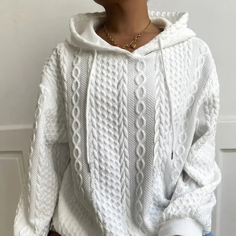 Damen - Winter Sweatshirt mit Kapuze - Bequemer Langarm-Stil für kalte Tage - Ideal für Freizeitaktivitäten